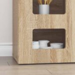 vidaXL Servírovacia skriňa Sonoma dub 100 x 35 x 59 cm – Obrázok 5
