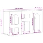 vidaXL Servírovacia skriňa Dymová dub 100 x 35 x 59 cm – Obrázok 11