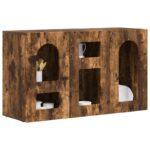 vidaXL Servírovacia skriňa Dymová dub 100 x 35 x 59 cm – Obrázok 3