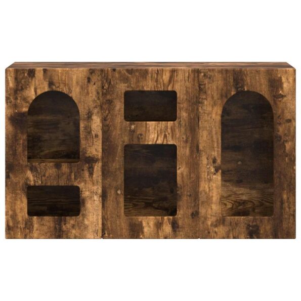 vidaXL Servírovacia skriňa Dymová dub 100 x 35 x 59 cm – Obrázok 5