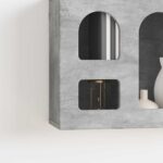 vidaXL Závesná skrinka Betónová šedá 60 x 20 x 40 cm Kompozitné drevo – Obrázok 4