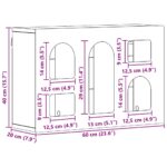 vidaXL Závesná skrinka Betónová šedá 60 x 20 x 40 cm Kompozitné drevo – Obrázok 9