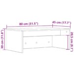 vidaXL Nástenný stôl Dymová dub 80 x 45 x 30 cm Kompozitné drevo – Obrázok 11