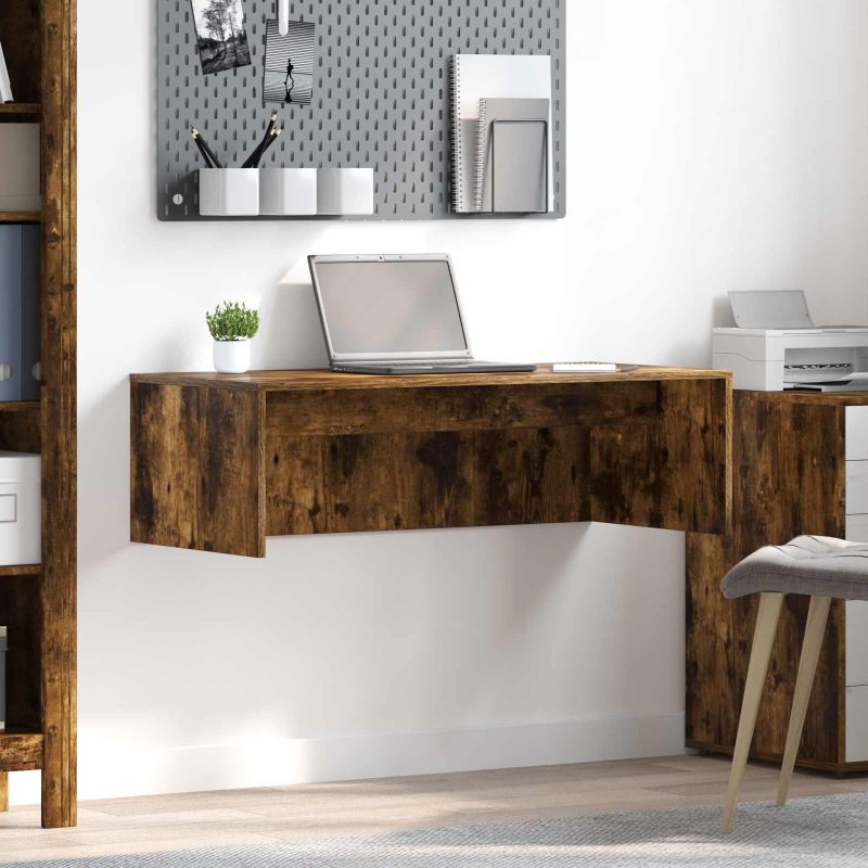 891404_1.jpg vidaXL Nástenný stôl Dymová dub 100 x 45 x 30 cm Kompozitné drevo – Obrázok 1