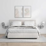 vidaXL Stenná polica Betónová šedá 38 x 19 x 19 cm Kompozitné drevo – Obrázok 4