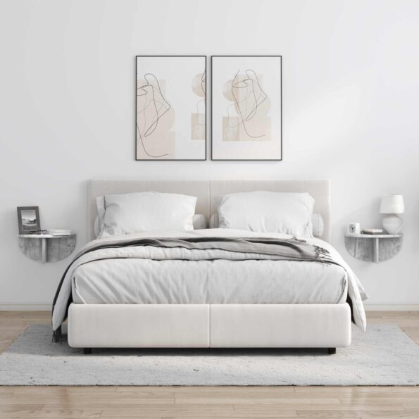 vidaXL Stenná polica Betónová šedá 38 x 19 x 19 cm Kompozitné drevo – Obrázok 4