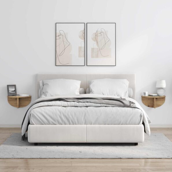 vidaXL Stenná polica Nástenný 2 pcs Remeselný dub 38 x 19 x 19 cm – Obrázok 4