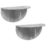 vidaXL Stenná polica Nástenný 2 pcs Betónová šedá 48 x 24 x 24 cm – Obrázok 2