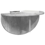vidaXL Stenná polica Nástenný 2 pcs Betónová šedá 48 x 24 x 24 cm – Obrázok 3