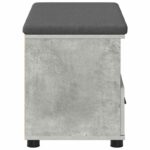 vidaXL Predsieňová lavica s vankúšom Betónovo Sivá 80 x 38 x 46 cm – Obrázok 7