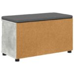 vidaXL Predsieňová lavica s vankúšom Betónovo Sivá 80 x 38 x 46 cm – Obrázok 8