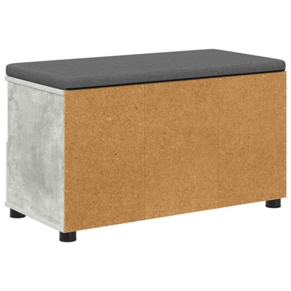 vidaXL Predsieňová lavica s vankúšom Betónovo Sivá 80 x 38 x 46 cm – Obrázok 8