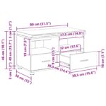 vidaXL Predsieňová lavica s vankúšom Údený Dub 80 x 38 x 46 cm – Obrázok 12