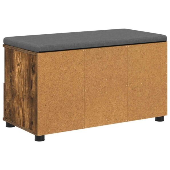 vidaXL Predsieňová lavica s vankúšom Údený Dub 80 x 38 x 46 cm – Obrázok 8