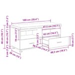 vidaXL Predsieňová lavica s vankúšom Údený Dub 100 x 38 x 46 cm – Obrázok 12