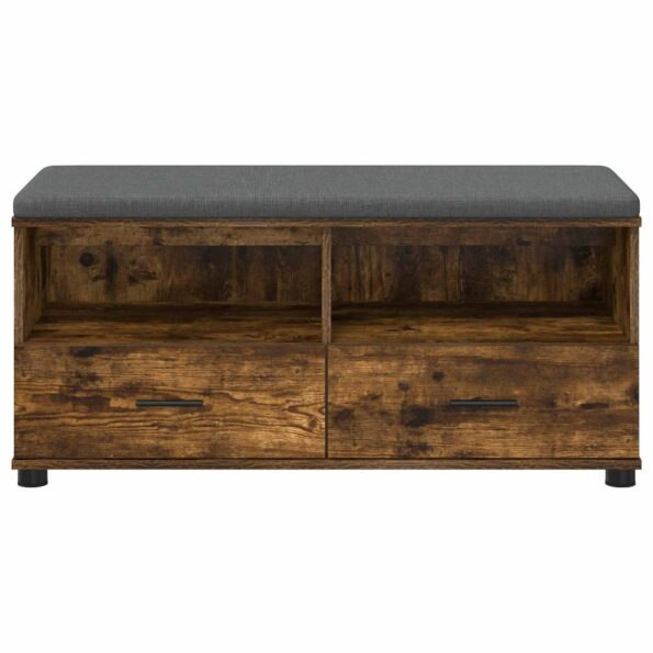 vidaXL Predsieňová lavica s vankúšom Údený Dub 100 x 38 x 46 cm – Obrázok 6