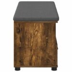 vidaXL Predsieňová lavica s vankúšom Údený Dub 100 x 38 x 46 cm – Obrázok 7