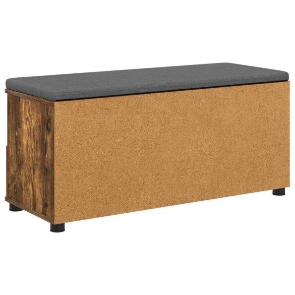 vidaXL Predsieňová lavica s vankúšom Údený Dub 100 x 38 x 46 cm – Obrázok 8