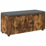 vidaXL Predsieňová lavica s vankúšom Údený Dub 100 x 38 x 46 cm – Obrázok 2