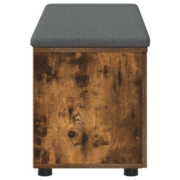 vidaXL Predsieňová lavica s vankúšom Údený Dub 100 x 38 x 46 cm – Obrázok 7