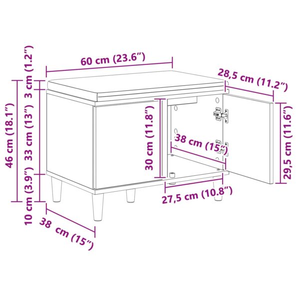 vidaXL Predsieňová lavica s vankúšom Betónová šedá 60 x 38 x 46 cm – Obrázok 11