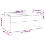 vidaXL Predsieňová lavica s vankúšom Sivý Sonoma 103 x 38 x 40 cm – Obrázok 11