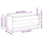 vidaXL Predsieňová lavica s vankúšom Sonoma dub 100 x 38 x 46 cm – Obrázok 11