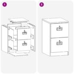 vidaXL Skriňa na dokumenty so zásuvkou Čierna 44 x 50 x 106.5 cm – Obrázok 12