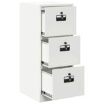 vidaXL Skriňa na dokumenty so zásuvkou Biela 44 x 50 x 106.5 cm – Obrázok 6