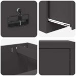 vidaXL Skriňa na dokumenty so zásuvkou Čierna 44 x 50 x 106.5 cm – Obrázok 10