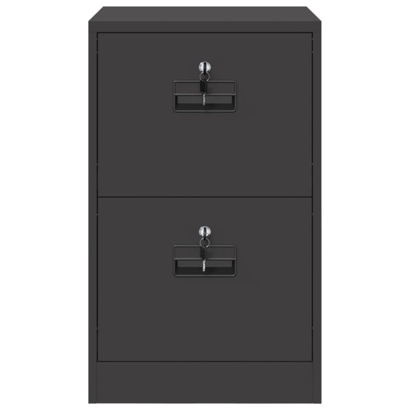 vidaXL Skriňa na dokumenty so zásuvkou Čierna 44 x 50 x 106.5 cm – Obrázok 7