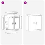 vidaXL Úložná skrinka Ružová 80 x 40 x 90 cm Studenokoľajná oceľ – Obrázok 11