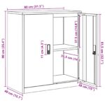 vidaXL Úložná skrinka Ružová 80 x 40 x 90 cm Studenokoľajná oceľ – Obrázok 13