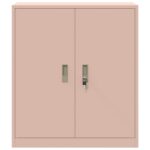 vidaXL Úložná skrinka Ružová 80 x 40 x 90 cm Studenokoľajná oceľ – Obrázok 6