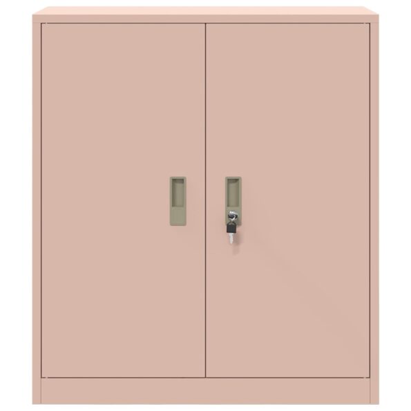 vidaXL Úložná skrinka Ružová 80 x 40 x 90 cm Studenokoľajná oceľ – Obrázok 6