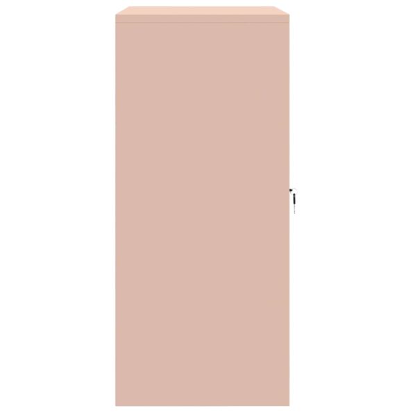 vidaXL Úložná skrinka Ružová 80 x 40 x 90 cm Studenokoľajná oceľ – Obrázok 7