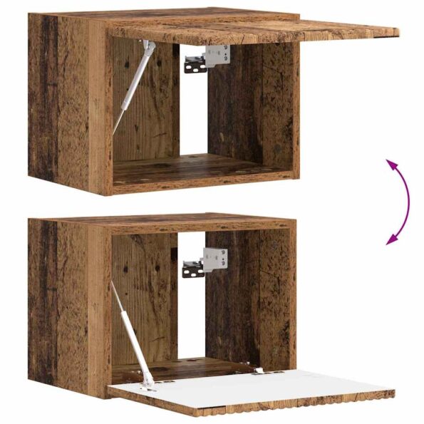 vidaXL TV nástenná skriňa Nástenný 2 pcs Dymová dub 39 x 31 x 29,5 cm – Obrázok 12