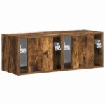 vidaXL TV nástenná skriňa Nástenný 2 pcs Dymová dub 39 x 31 x 29,5 cm – Obrázok 9