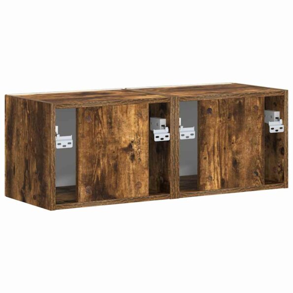vidaXL TV nástenná skriňa Nástenný 2 pcs Dymová dub 39 x 31 x 29,5 cm – Obrázok 9