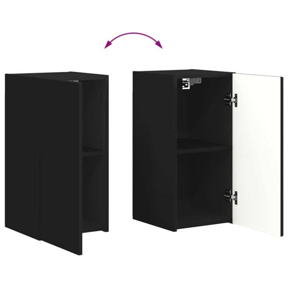 vidaXL TV nástenná skriňa Nástenný 2 pcs Čierna 30 x 31 x 60 cm – Obrázok 13