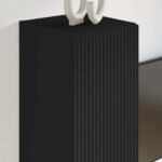 vidaXL TV nástenná skriňa Nástenný 2 pcs Čierna 30 x 31 x 60 cm – Obrázok 4