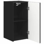 vidaXL TV nástenná skriňa Nástenný 2 pcs Čierna 30 x 31 x 60 cm – Obrázok 6