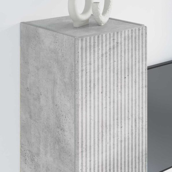 vidaXL TV nástenná skriňa Betónová 30 x 31 x 80 cm Kompozitné drevo – Obrázok 4