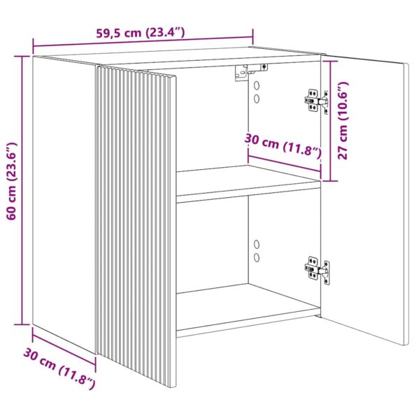 vidaXL TV nástenná skriňa Nástenný Remeselný dub 59,5 x 31 x 60 cm – Obrázok 13