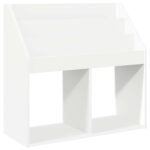 vidaXL Detský regál Biela 72,5 x 29,5 x 69 cm Kompozitné drevo – Obrázok 2