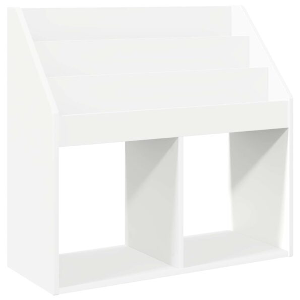vidaXL Detský regál Biela 72,5 x 29,5 x 69 cm Kompozitné drevo – Obrázok 2