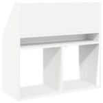 vidaXL Detský regál Biela 72,5 x 29,5 x 69 cm Kompozitné drevo – Obrázok 8