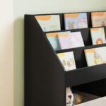 vidaXL Detský regál Čierna 72,5 x 29,5 x 69 cm Kompozitné drevo – Obrázok 5