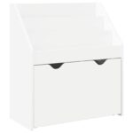 vidaXL Detský regál Biela 60 x 29,5 x 69 cm Kompozitné drevo – Obrázok 2