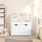 vidaXL Detský regál Biela 60 x 29,5 x 69 cm Kompozitné drevo – Obrázok 4